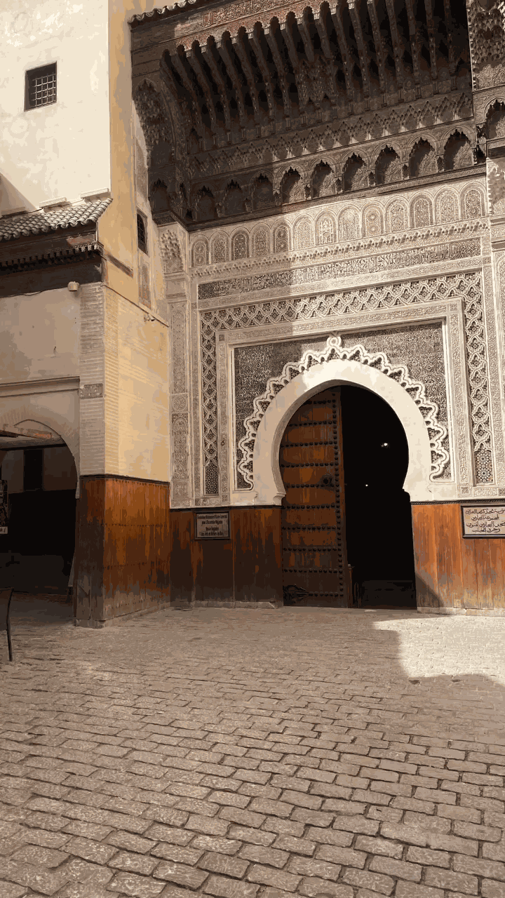 Historic landmarks and ancient architecture of Fes including madrasas and mosques